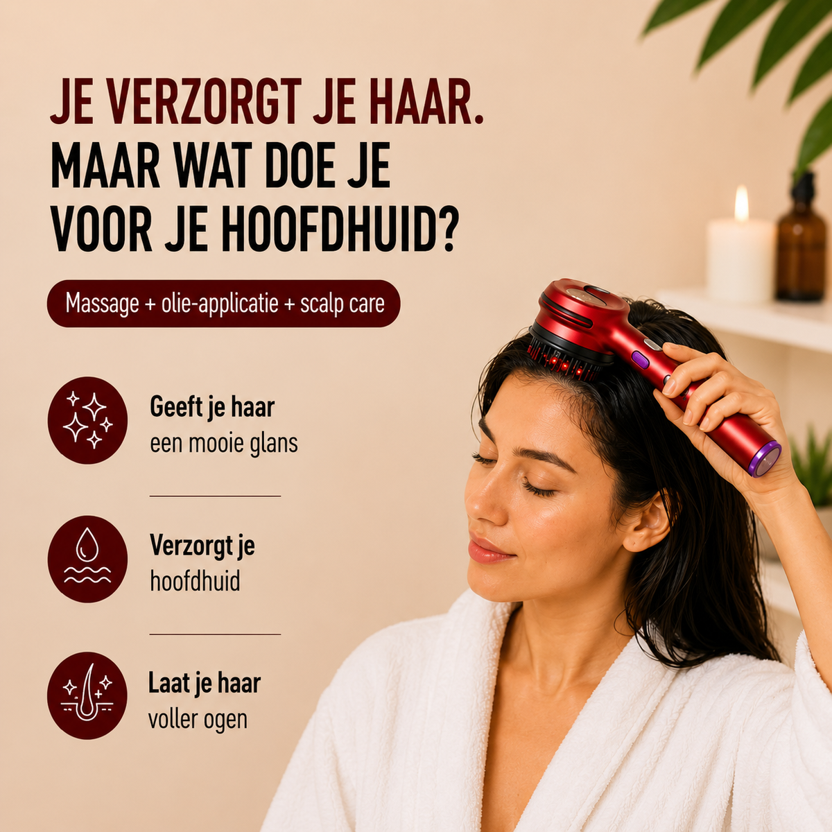 Scalp Massager met Olie Applicator