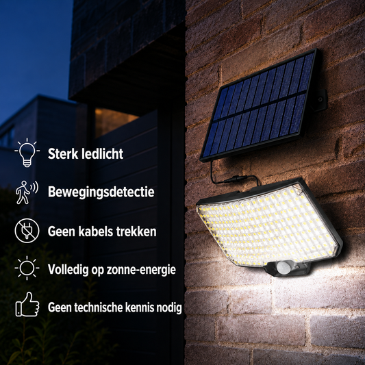 Solar LED Buitenlamp met Bewegingssensor