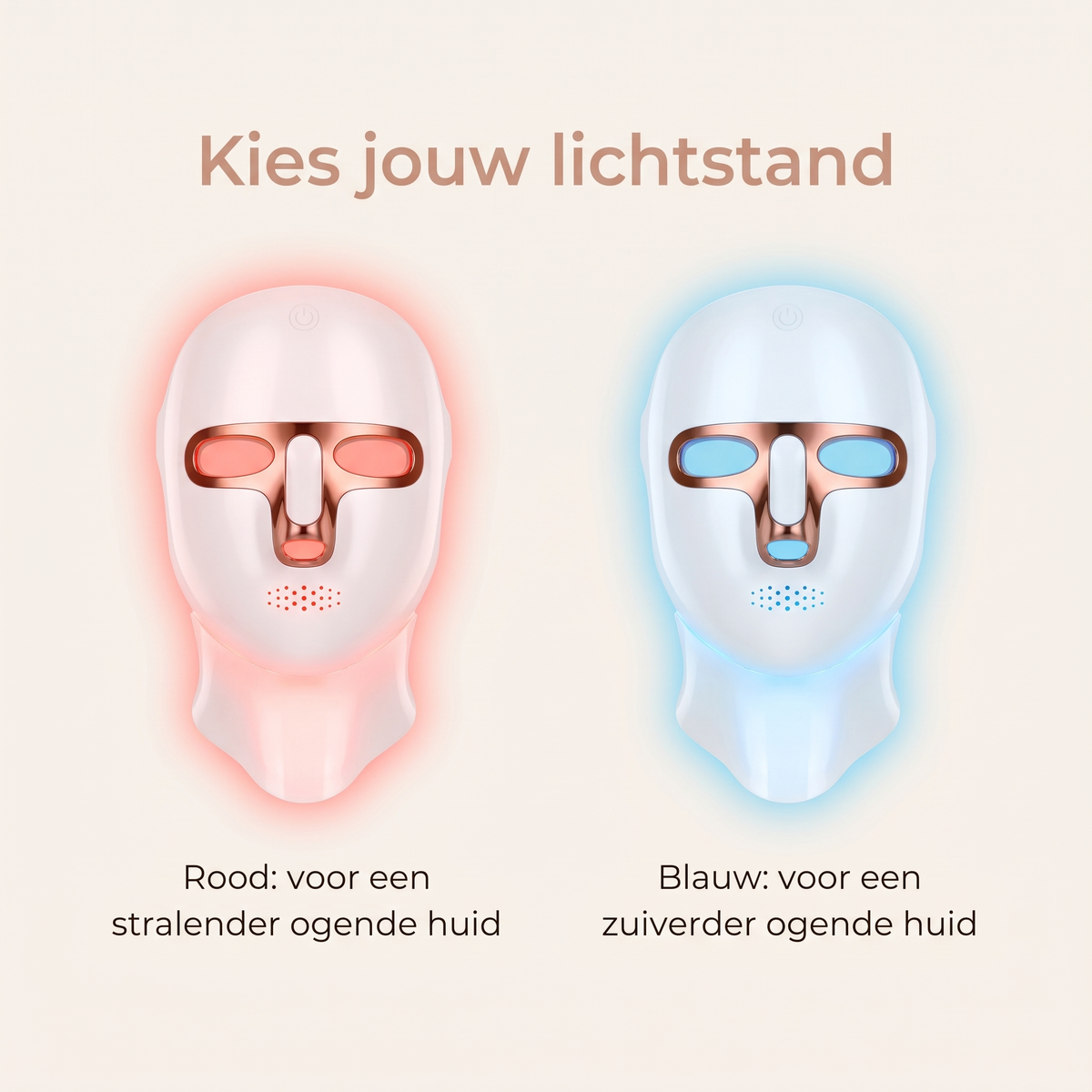 Rode en blauwe lichtstand van het LED masker