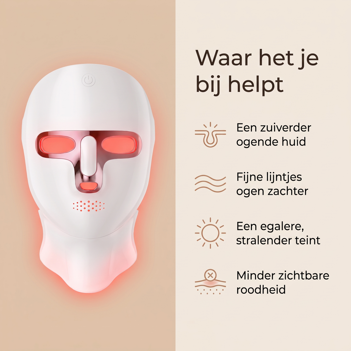 Voordelen van het LED gezichtsmasker