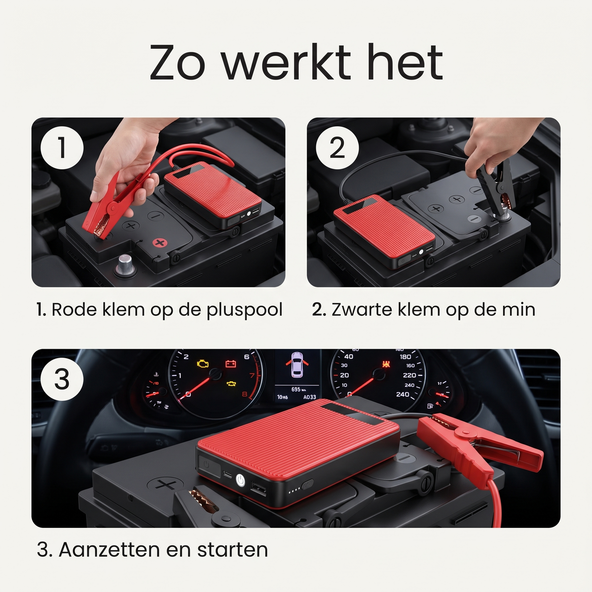 Zo werkt de starthulp in drie stappen